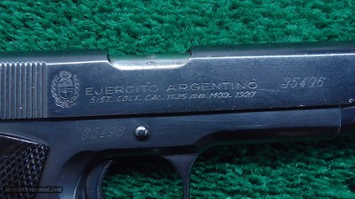 ARGENTINE MODEL 1927 PISTOL IN 45 ACP - Image 7 of 10