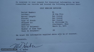 COLT 2ND MODEL NEW LINE SPUR TRIGGER REVOLVER IN CALIBER 38 RF - Image 11 of 14
