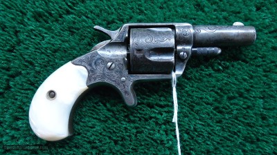 ENGRAVED ETCHED PANEL COLT NEW LINE REVOLVER IN CALIBER 41 RF