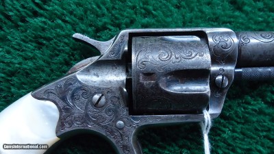 ENGRAVED ETCHED PANEL COLT NEW LINE REVOLVER IN CALIBER 41 RF - Image 6 of 16