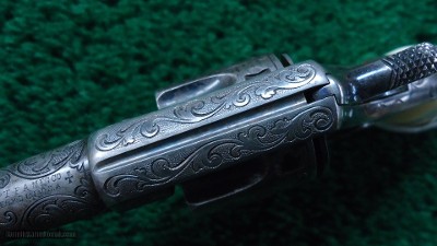 ENGRAVED ETCHED PANEL COLT NEW LINE REVOLVER IN CALIBER 41 RF - Image 11 of 16