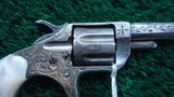 ENGRAVED COLT ETCHED PANEL NEW LINE SPUR TRIGGER 22 CALIBER REVOLVER - 6 of 14