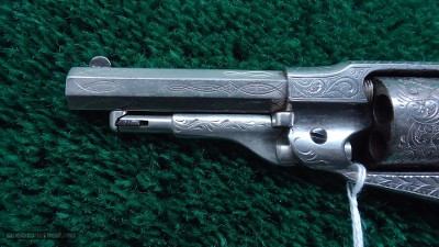 ENGRAVED REMINGTON NEW MODEL POCKET SPUR TRIGGER REVOLVER IN CALIBER 32 RF - Image 10 of 13