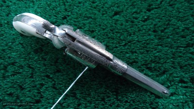 ENGRAVED REMINGTON NEW MODEL POCKET SPUR TRIGGER REVOLVER IN CALIBER 32 RF - Image 3 of 13