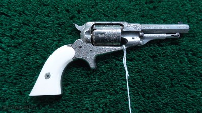 ENGRAVED REMINGTON NEW MODEL POCKET SPUR TRIGGER REVOLVER IN CALIBER 32 RF