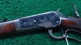 VERY NICE DELUXE ENGRAVED WINCHESTER MODEL 1886 RIFLE IN 33 WCF - 2 of 25