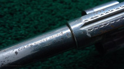 ENGRAVED COLT CLOVERLEAF SINGLE ACTION REVOLVER IN CALIBER 41 RF - Image 7 of 11