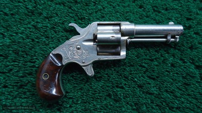 ENGRAVED COLT CLOVERLEAF SINGLE ACTION REVOLVER IN CALIBER 41 RF