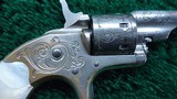 COLT OPEN TOP ENGRAVED SPUR TRIGGER REVOLVER WITH BOX IN CALIBER 22 RF - 6 of 15