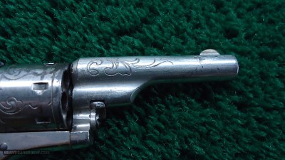 COLT OPEN TOP ENGRAVED SPUR TRIGGER REVOLVER WITH BOX IN CALIBER 22 RF - Image 9 of 15