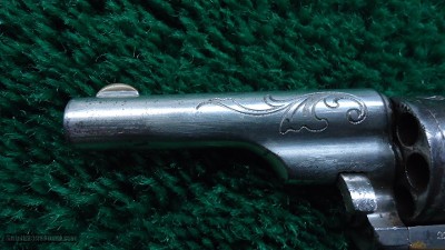 COLT OPEN TOP ENGRAVED SPUR TRIGGER REVOLVER WITH BOX IN CALIBER 22 RF - Image 10 of 15