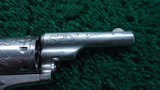 COLT OPEN TOP ENGRAVED SPUR TRIGGER REVOLVER WITH BOX IN CALIBER 22 RF - 9 of 15