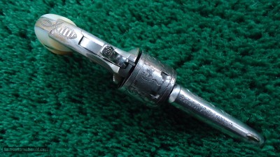 COLT OPEN TOP ENGRAVED SPUR TRIGGER REVOLVER WITH BOX IN CALIBER 22 RF - Image 3 of 15
