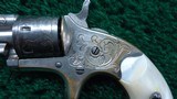 COLT OPEN TOP ENGRAVED SPUR TRIGGER REVOLVER WITH BOX IN CALIBER 22 RF - 8 of 15