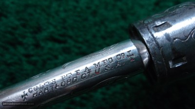 COLT OPEN TOP ENGRAVED SPUR TRIGGER REVOLVER WITH BOX IN CALIBER 22 RF - Image 7 of 15