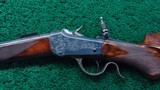*Sale Pending* - VERY NICELY DONE CUSTOM ENGRAVED WINCHESTER MODEL 1885 LOW WALL RIFLE CHAMBERED IN 22 WCF - 2 of 25
