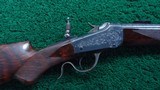 *Sale Pending* - VERY NICELY DONE CUSTOM ENGRAVED WINCHESTER MODEL 1885 LOW WALL RIFLE CHAMBERED IN 22 WCF - 1 of 25