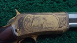 RARE ANTIQUE NICKEL AND GOLD PLATED EXHIBITION WINCHESTER DELUXE MODEL 1890 RIFLE - 10 of 25