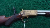 RARE ANTIQUE NICKEL AND GOLD PLATED EXHIBITION WINCHESTER DELUXE MODEL 1890 RIFLE - 1 of 25