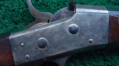 REMINGTON No.1 SHORT RANGE ROLLING BLOCK RIFLE IN CALIBER 38 RF - Image 9 of 22
