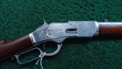WINCHESTER FIRST MODEL 1873 SADDLE RING CARBINE WITH FULL NICKEL
FINISH