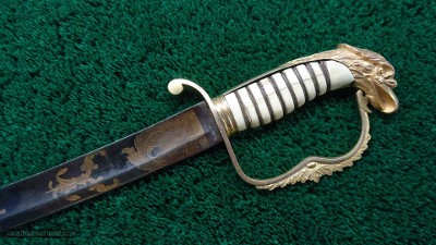 EAGLE HEAD MOUNTED ARTILLERY OFFICER'S SABER W/O SCABBARD - Image 2 of 14
