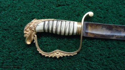 EAGLE HEAD MOUNTED ARTILLERY OFFICER'S SABER W/O SCABBARD