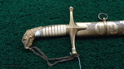 FINE EAGLE HEAD MOUNTED INFANTRY OFFICER'S SWORD