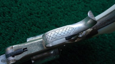 FANTASTIC SMITH & WESSON NIMSCHKE ENGRAVED CASED 2ND MODEL PRESENTATION PISTOL WITH PEARL GRIPS AND RARE SHOULDER STOCK - Image 20 of 25