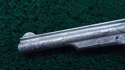 FANTASTIC SMITH & WESSON NIMSCHKE ENGRAVED CASED 2ND MODEL PRESENTATION PISTOL WITH PEARL GRIPS AND RARE SHOULDER STOCK - Image 16 of 25