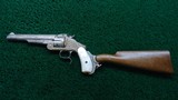 FANTASTIC SMITH & WESSON NIMSCHKE ENGRAVED CASED 2ND MODEL PRESENTATION PISTOL WITH PEARL GRIPS AND RARE SHOULDER STOCK - 13 of 25