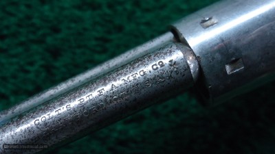 SCARCE EARLY MODEL OLD LINE COLT OPEN TOP REVOLVER WITH RARE EJECTOR AND HIGH SPUR HAMMER IN 22 RF - Image 7 of 14