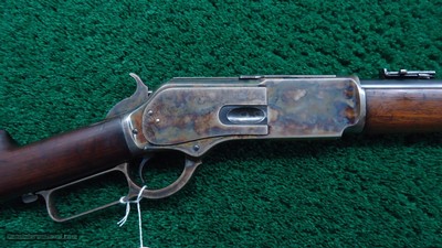 SCARCE WINCHESTER MODEL 1876 SRC WITH CASE COLORED FRAME IN 40-60 WCF