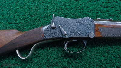 FRANCOTTE MARTINI SINGLE SHOT GOLD INLAID PARADOX BORE RIFLE