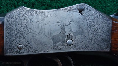 VERY FINE PEABODY MARTINI CREEDMORE ENGRAVED RIFLE - Image 8 of 25