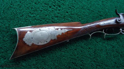 PHILADELPHIA HALFSTOCK SILVER-MOUNTED PERCUSSION SPORTING RIFLE - Image 23 of 25