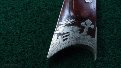 BLUNT & SYMS HALFSTOCK SILVER-MOUNTED PERCUSSION SPORTING RIFLE - Image 17 of 25