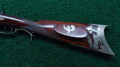 BLUNT & SYMS HALFSTOCK SILVER-MOUNTED PERCUSSION SPORTING RIFLE - Image 21 of 25