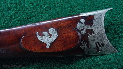 BLUNT & SYMS HALFSTOCK SILVER-MOUNTED PERCUSSION SPORTING RIFLE - Image 16 of 25