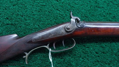 BLUNT & SYMS HALFSTOCK SILVER-MOUNTED PERCUSSION SPORTING RIFLE
