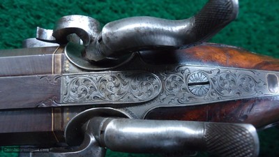 VERY NICE ENGRAVED GERMAN PERCUSSION DOUBLE RIFLE BY MORGENROTH - Image 10 of 25