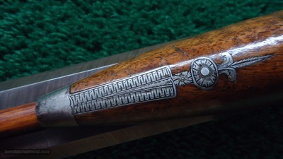 VERY NICE ENGRAVED GERMAN PERCUSSION DOUBLE RIFLE BY MORGENROTH - Image 13 of 25