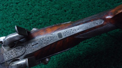 VERY NICE ENGRAVED GERMAN PERCUSSION DOUBLE RIFLE BY MORGENROTH - Image 8 of 25