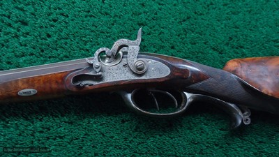 VERY NICE ENGRAVED GERMAN PERCUSSION DOUBLE RIFLE BY MORGENROTH - Image 2 of 25