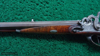 VERY NICE ENGRAVED GERMAN PERCUSSION DOUBLE RIFLE BY MORGENROTH - Image 18 of 25