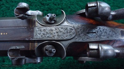 VERY NICE ENGRAVED GERMAN PERCUSSION DOUBLE RIFLE BY MORGENROTH - Image 12 of 25