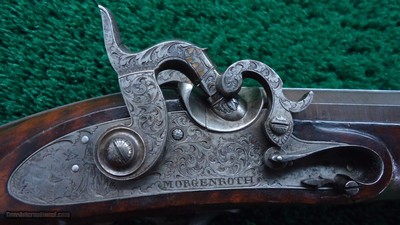 VERY NICE ENGRAVED GERMAN PERCUSSION DOUBLE RIFLE BY MORGENROTH - Image 14 of 25