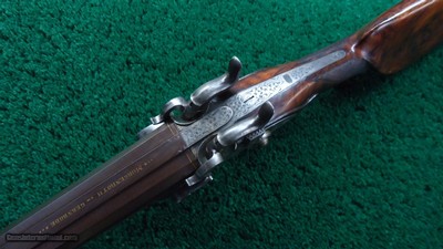 VERY NICE ENGRAVED GERMAN PERCUSSION DOUBLE RIFLE BY MORGENROTH - Image 4 of 25