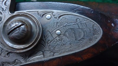VERY NICE ENGRAVED GERMAN PERCUSSION DOUBLE RIFLE BY MORGENROTH - Image 17 of 25
