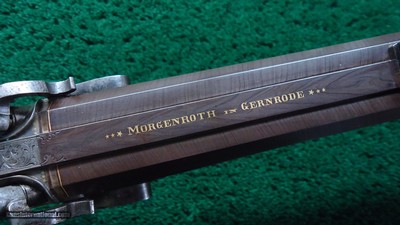 VERY NICE ENGRAVED GERMAN PERCUSSION DOUBLE RIFLE BY MORGENROTH - Image 6 of 25